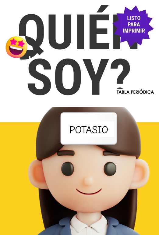 Portada del juego Quién soy sobre tabla periódica