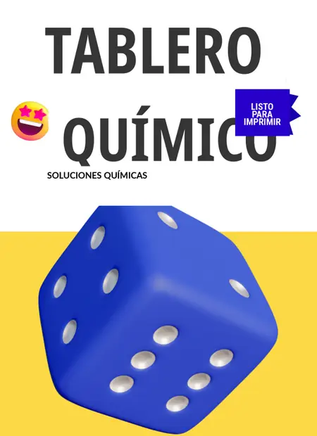 Portada del tablero sobre soluciones químicas