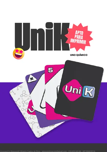 Portada del juego UNIK UNO químico